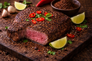 Coffee-Rub Elk Steak with Chili Crust - Elk Meat Recipe by Elk Ridge Farm