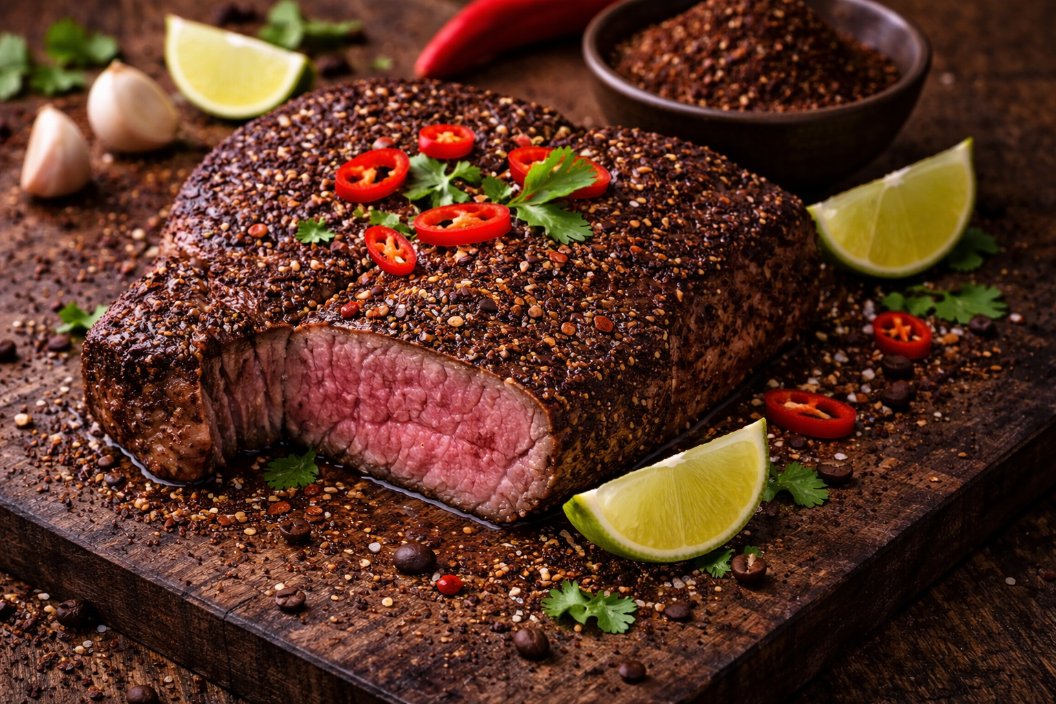Coffee-Rub Elk Steak with Chili Crust - Elk Meat Recipe by Elk Ridge Farm